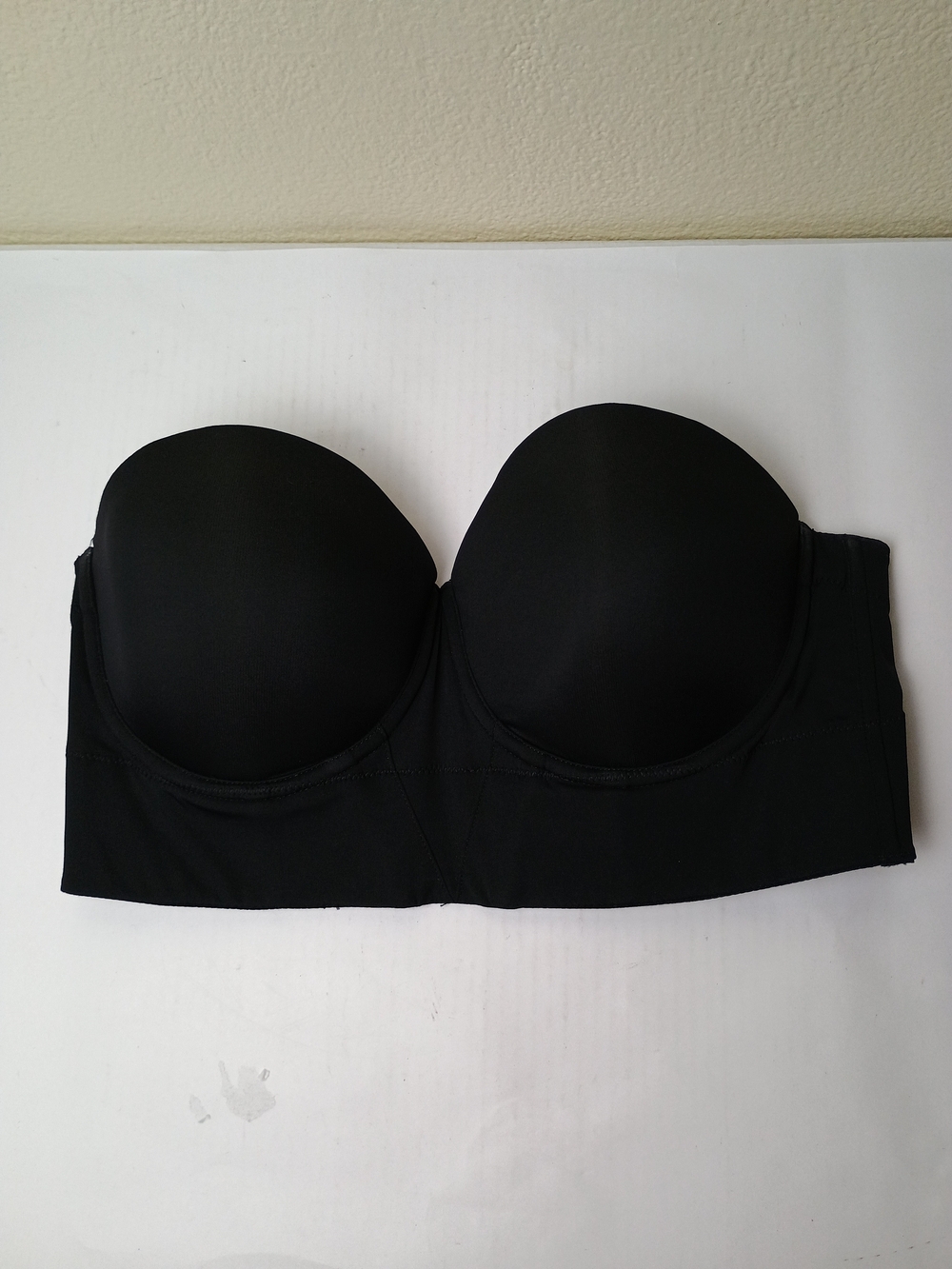 Strapless Longline Bandeau Bustier - Black - 36D